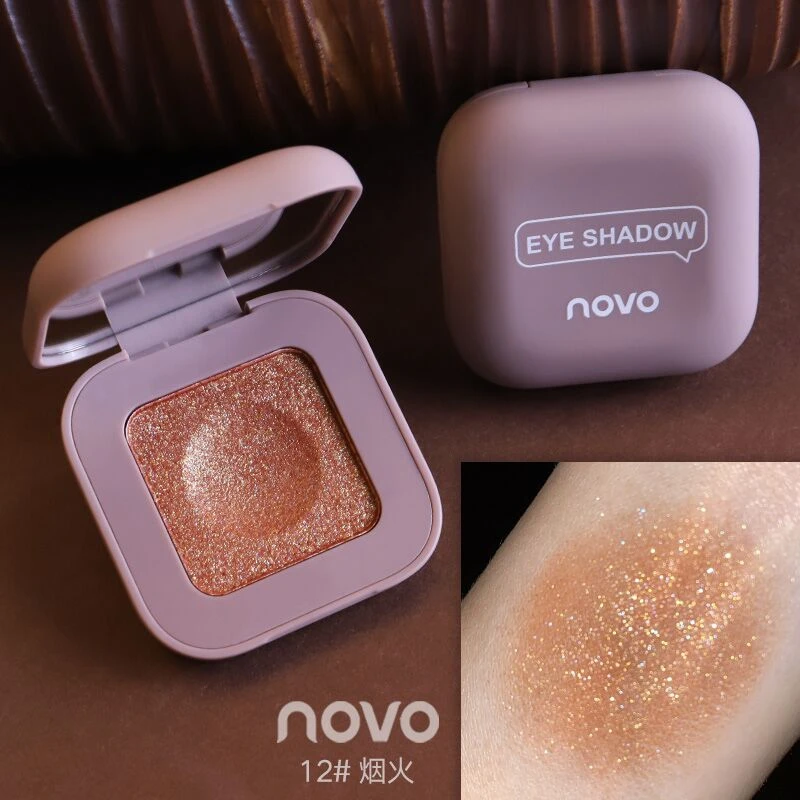 novo单色眼影ins平价珠光闪粉防水土豆泥初学者一抹成型小巧便携