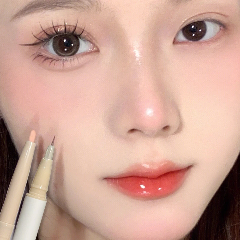 双头卧蚕笔高光提亮两用哑光珠光液体勾勒笔持久不晕染阴影二合一