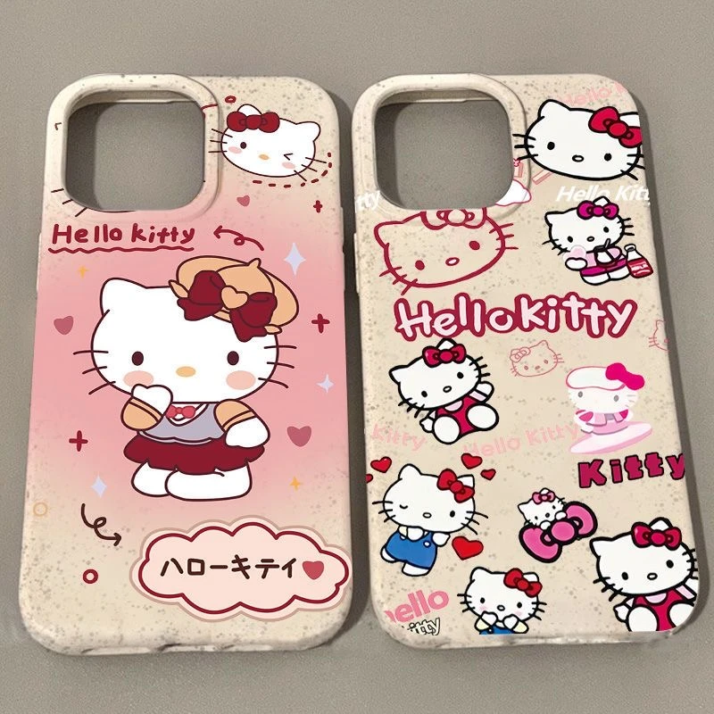 卡通粉红凯蒂猫苹果13手机壳iPhone14可爱11少女心12promax防摔软