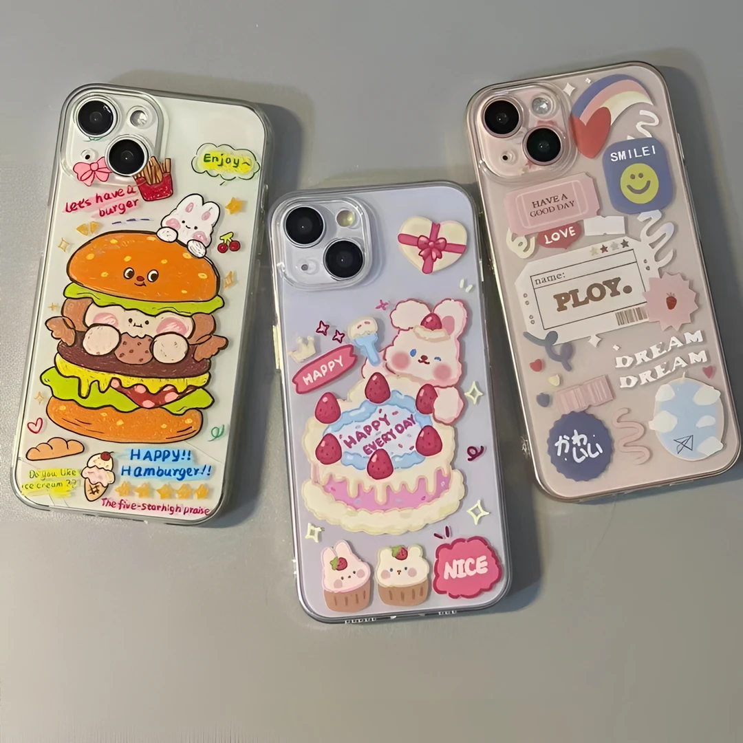 ins苹果iPhone11promax手机壳12/13/14pro软xs/xr透明7/8plus可爱