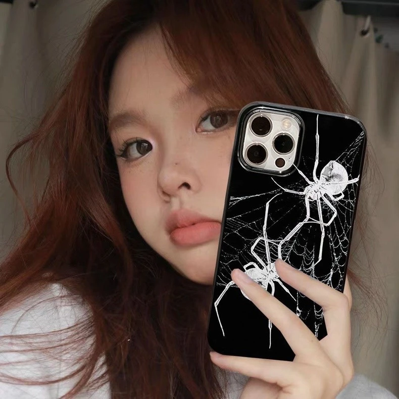 酷潮y2k万圣节iPhone14蜘蛛11手机壳13promax辣妹XR适用7/8苹果12