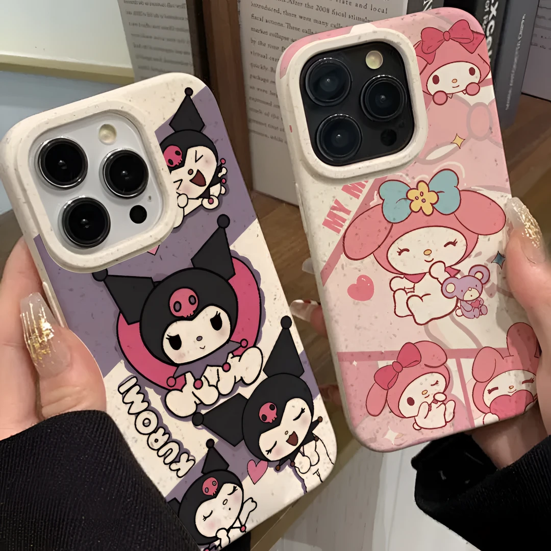 库洛米苹果15/14手机壳iPhone13/12/11pro小麦防摔xsmax/xr软plus