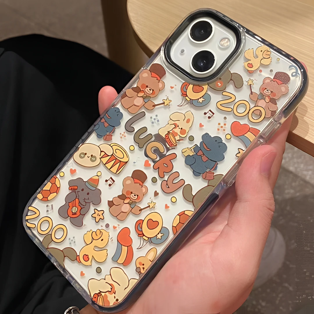 lucky小动物适用苹果15PROMAX手机壳轻奢14PRO/13PRO防摔12/11潮