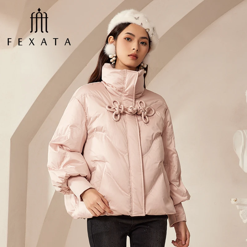 【白姐专属】FEXATA斐格思外套女冬季新品盘扣加厚保暖羽绒服
