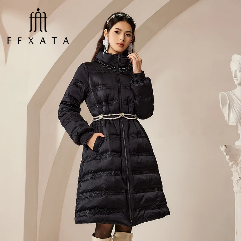 【黄蓉推荐】FEXATA斐格思外套保暖长款羽绒服