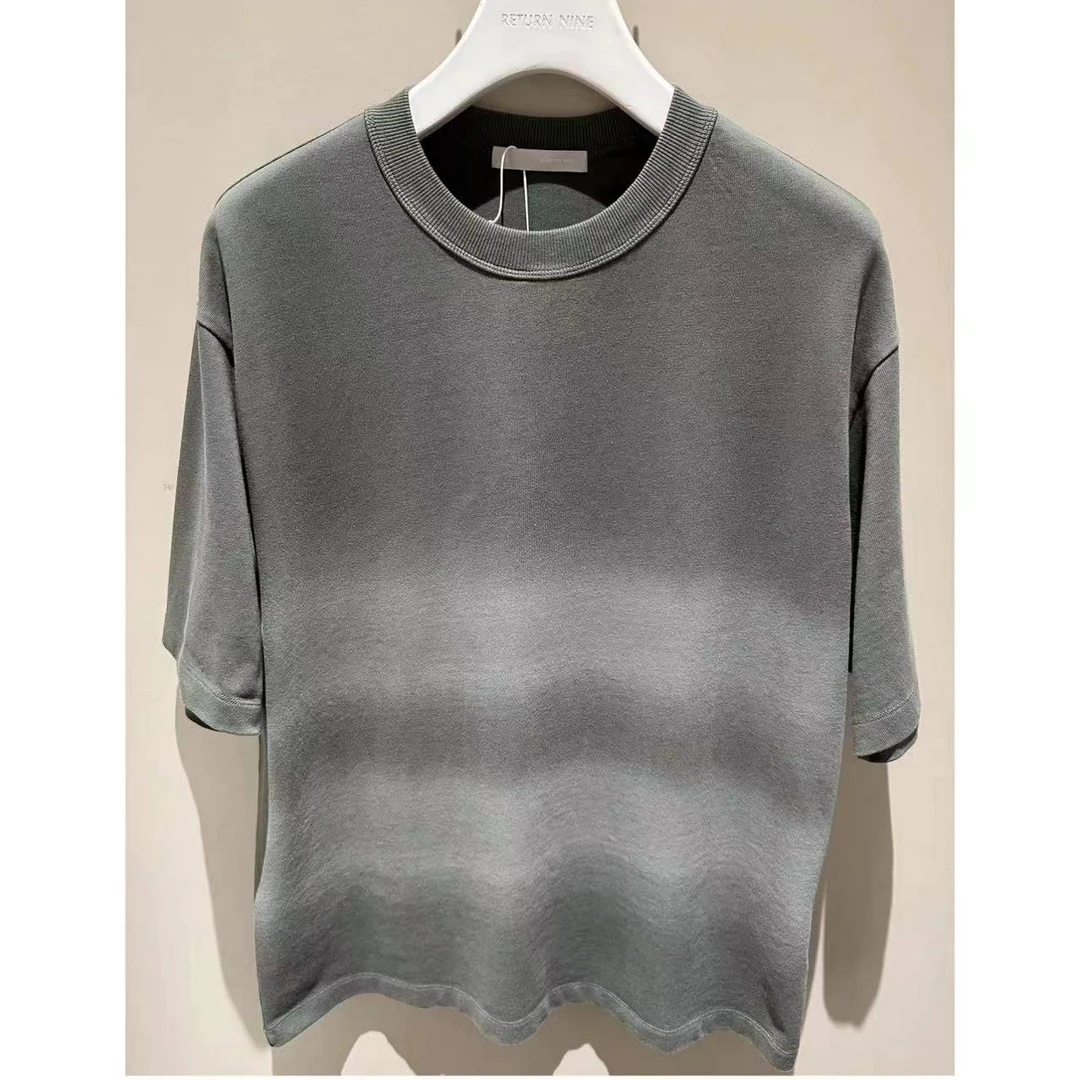 美式复古晕染短袖时尚百搭