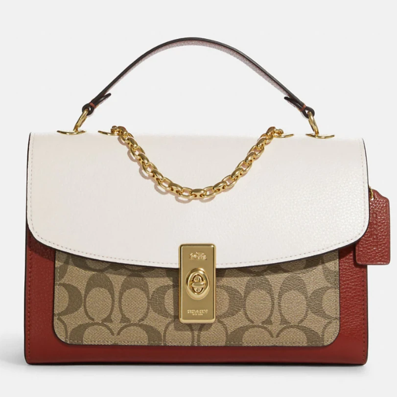 COACH/蔻驰 女士 Lane 单肩斜挎包c84681时尚约26*18*10 美国直邮