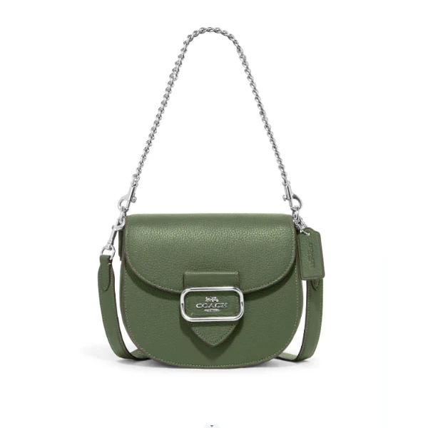 COACH/蔻驰 女士新款摩根翻盖马鞍单肩包c70804时尚百搭美国直邮