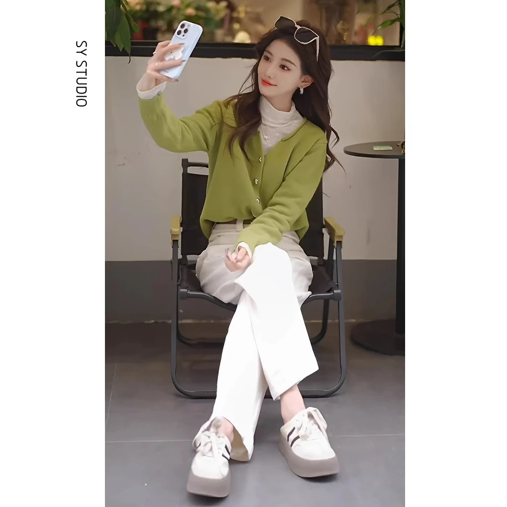 秋冬套装2024新款女装秋季韩系搭配气质显瘦独特绝美针织衫两件套