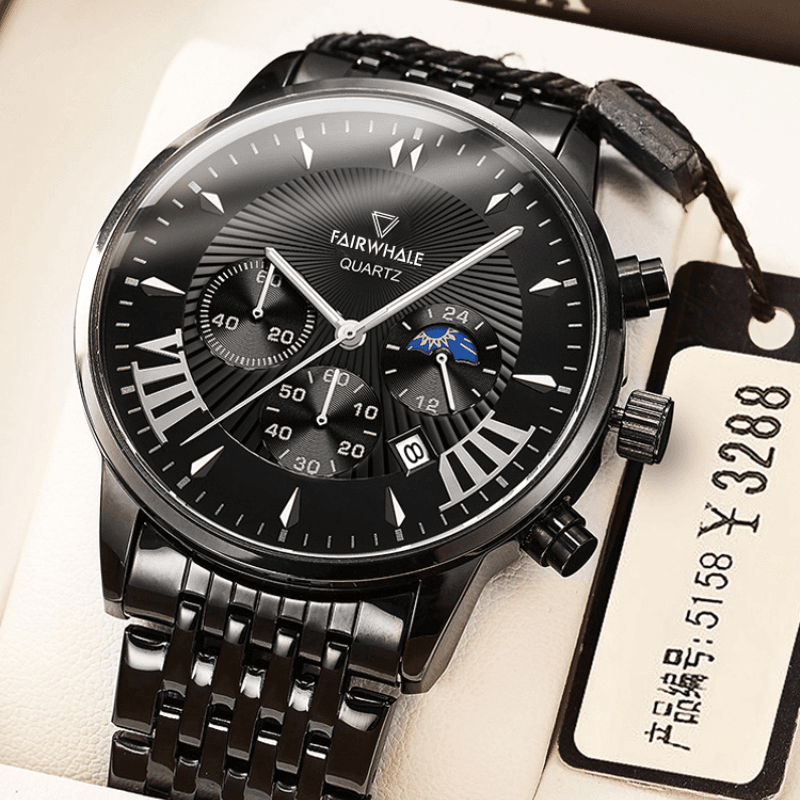 马克华菲官旗正品多功能高档男士手表时尚防水日历记时石英表5020