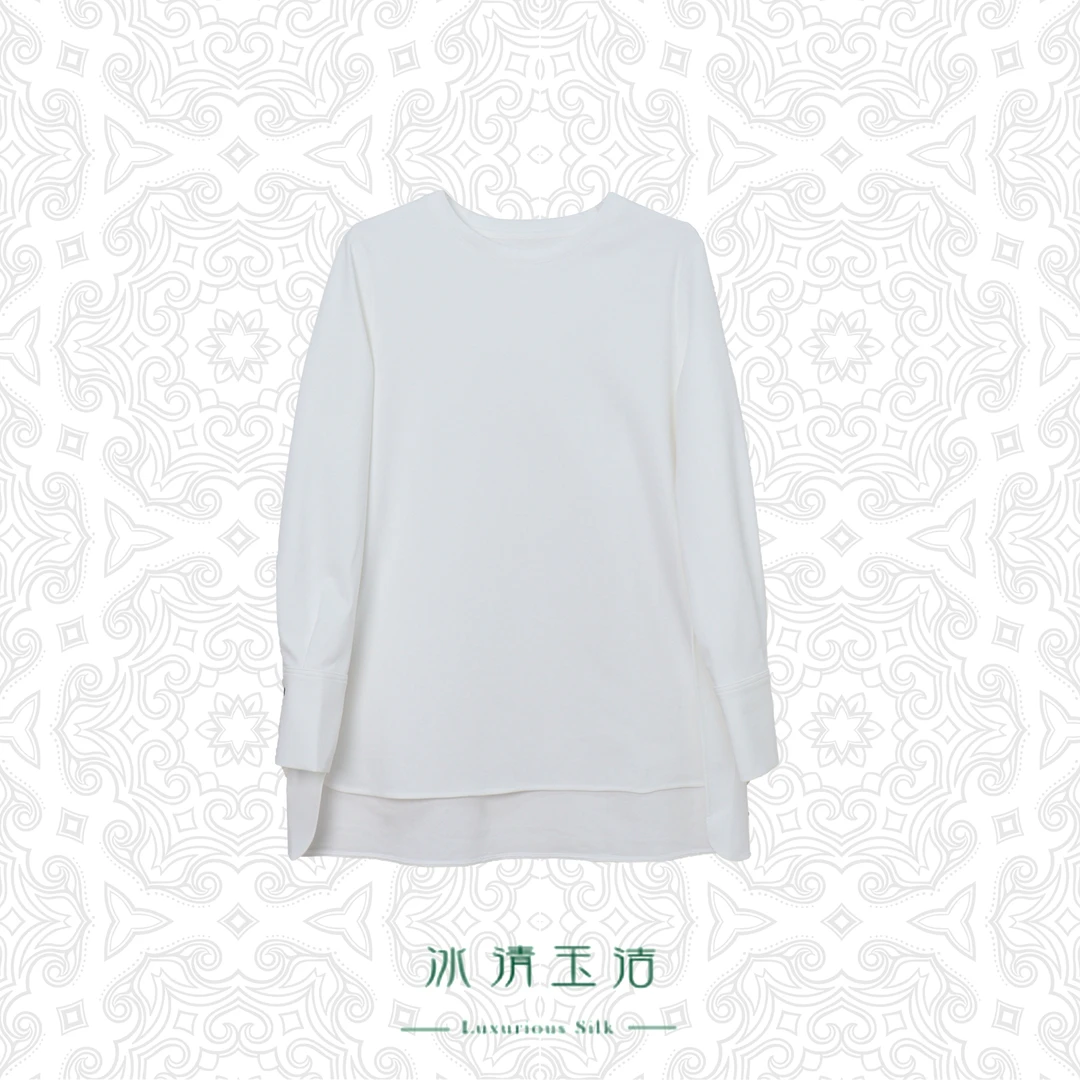 【玉洁定制】“省钱风百搭” 针织结构感打底卫衣 BQYJ24483194