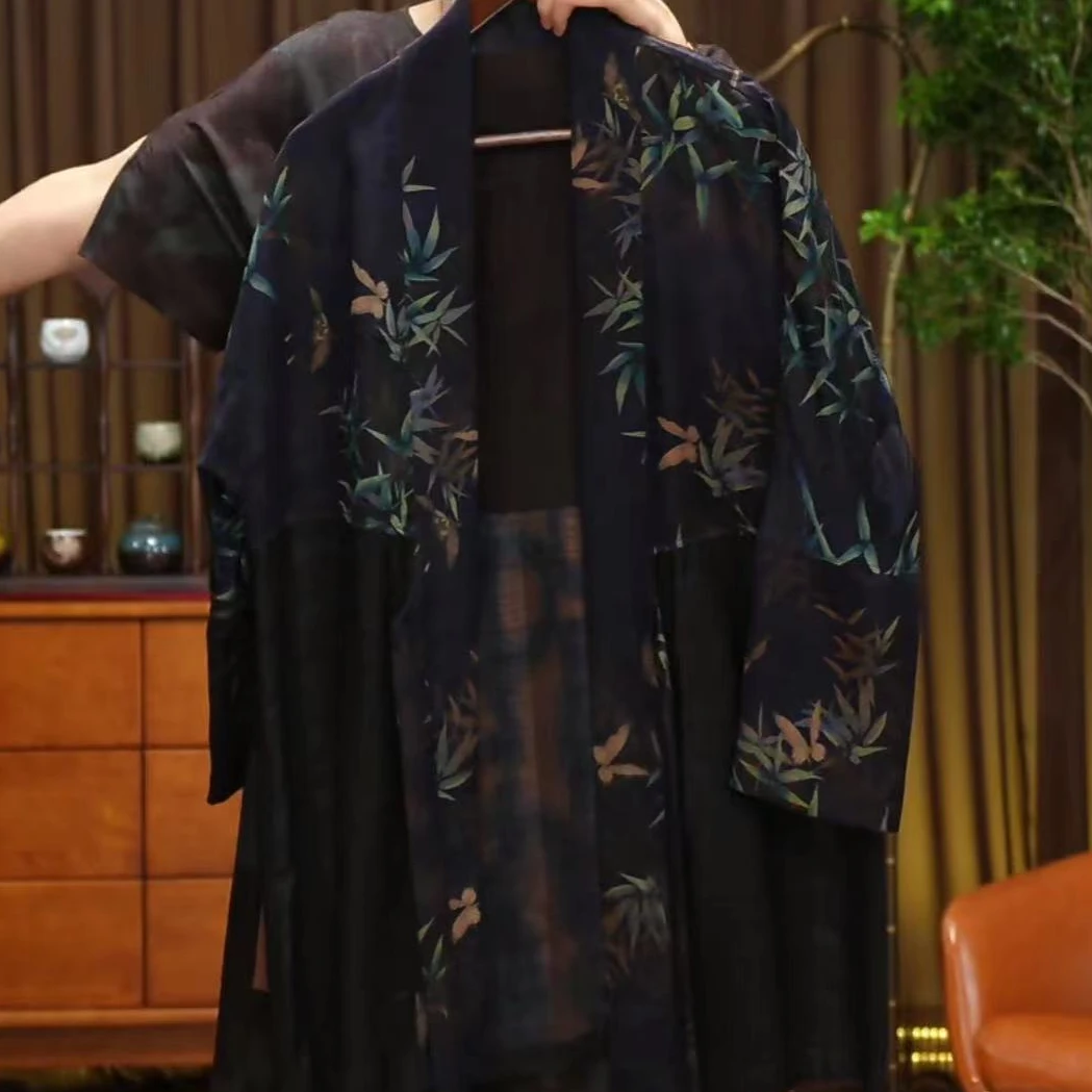 【玉洁定制】“竹叶”设计师款香云纱上衣 BQYJ24060028