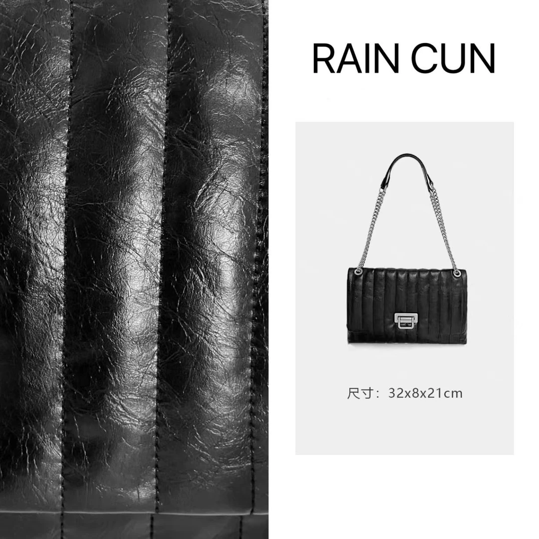 【YI CHEN】QYX-9613-黑色-高定轻奢时尚百搭潮流女士包包