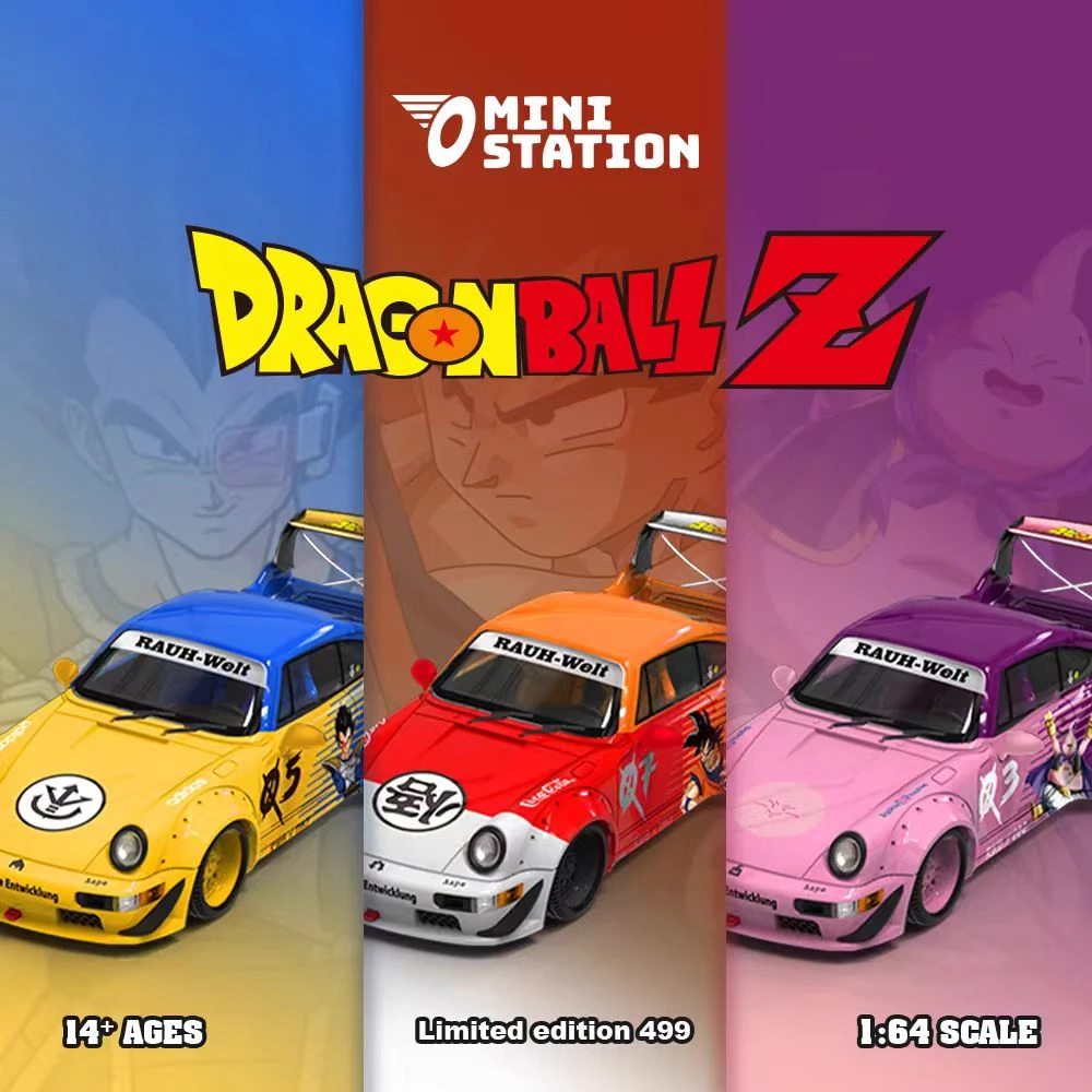 Mini Station 1:64 RWB 964龙珠版鸟山明系列合金汽车模型
