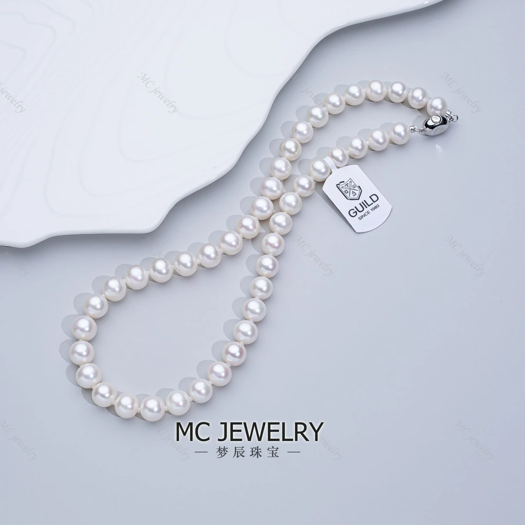 【新年狂欢】金标极光澳粉无核珍珠颈链9-11mm强光气质（含GRD大证）