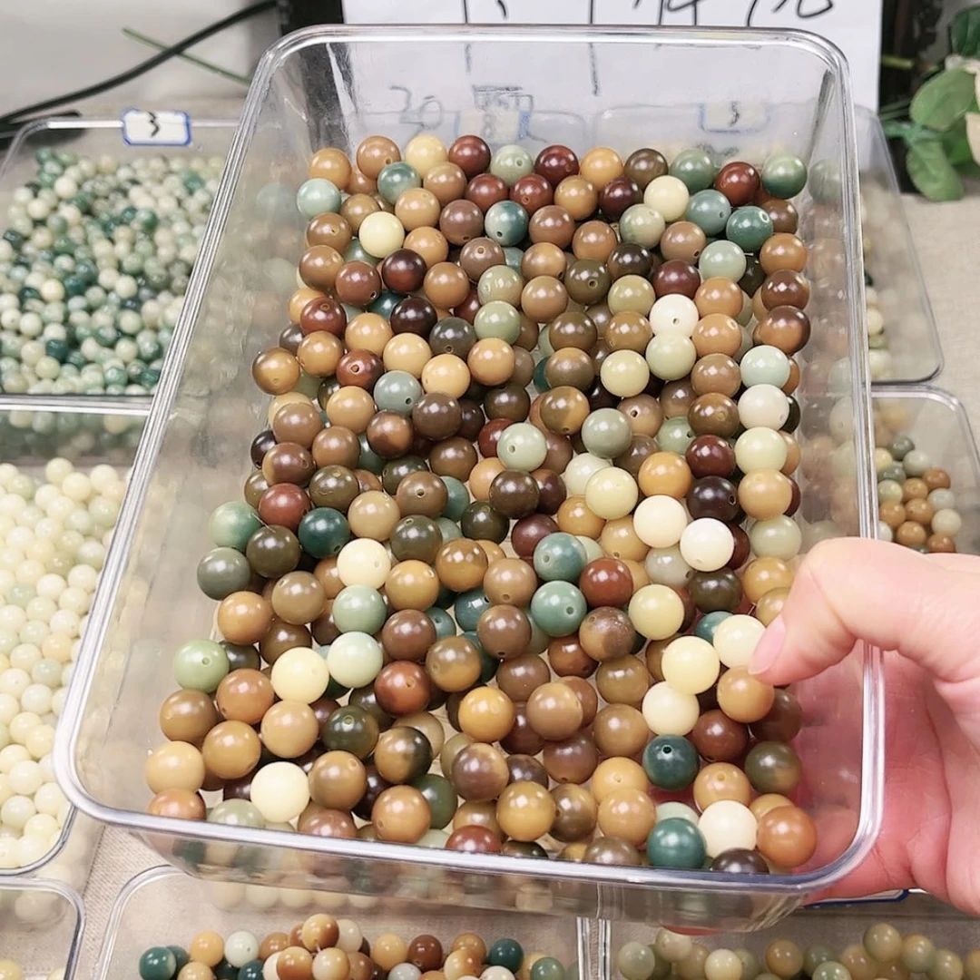 【闪购商品】白玉菩提手串琥珀花皮  12MM      30颗