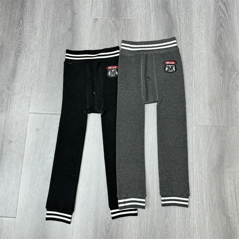 1231男童时尚休闲加绒加厚一体打底裤-8B3