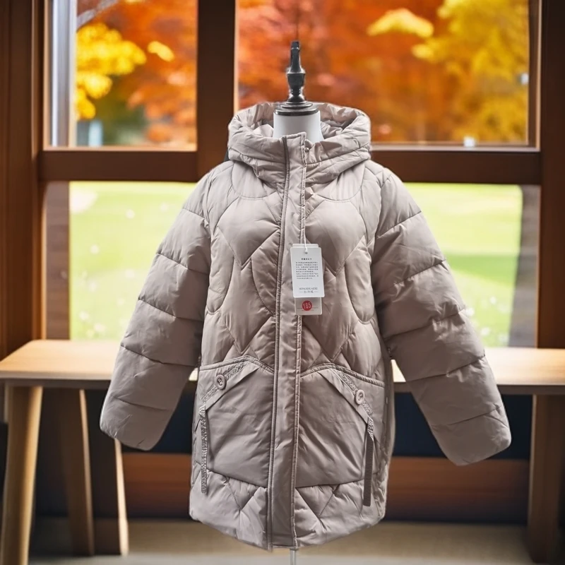 妈妈高档棉衣女冬季洋气加厚保暖修身显瘦中长款棉袄
