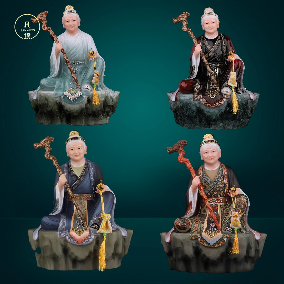 手工彩绘家居工艺品岩石黑老太黑妈妈保家仙