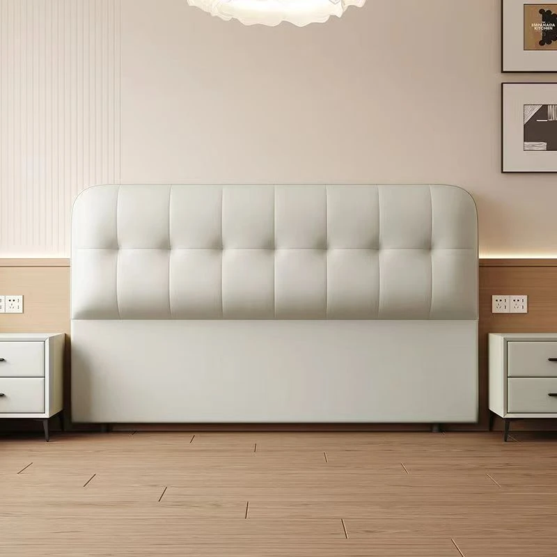 2024超薄奶油风简约一体床头