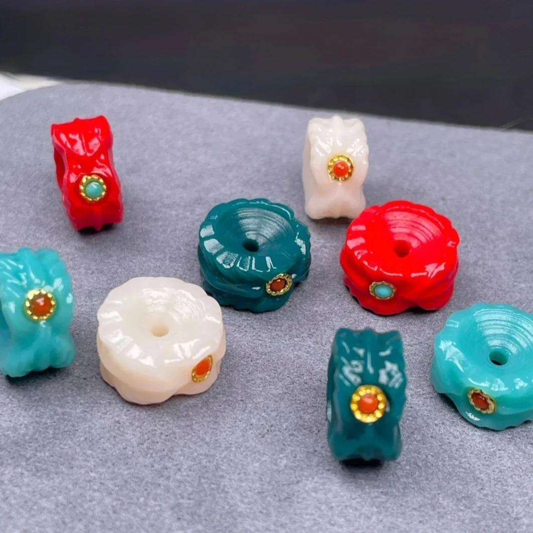 雪巴羽毛扣卡环隔片镶嵌配饰