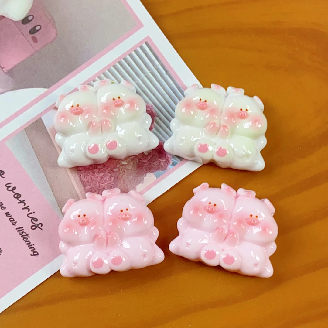定制 小猪贴贴 diy树脂配件手工材料饰品