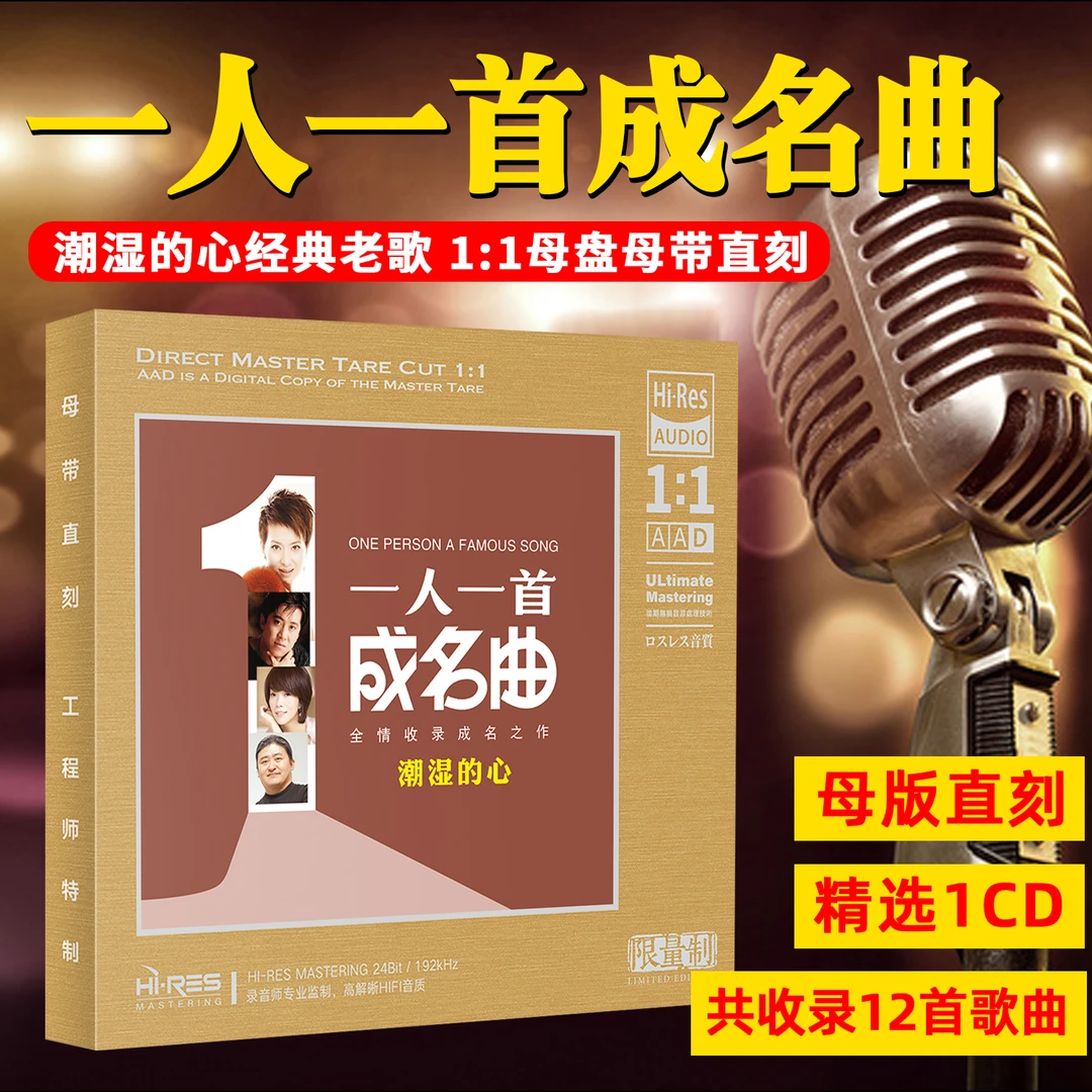 经典歌曲老歌CD光盘一人一首成名曲正版高音质1:1母盘直刻CD碟片