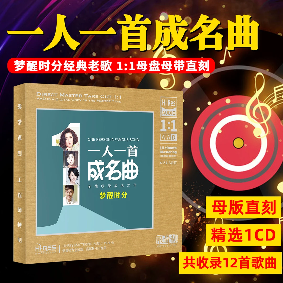 国语经典歌曲CD光盘正版高音质1:1母盘直刻CD碟片一人一首成名曲