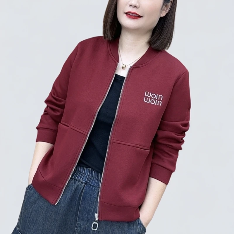 春季爆款新款纯色半球领时尚显瘦洋气长袖女士长袖宽松外套HL906