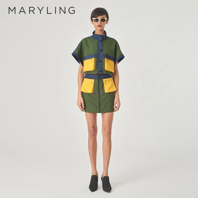 MARYLING玛俪琳2024春季运动高能感个性柠檬黄色外套A1EBW14430