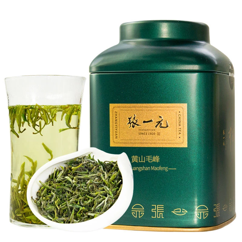 张一元特级明前黄山毛峰2023新茶罐装40g绿茶2023新茶上海发货