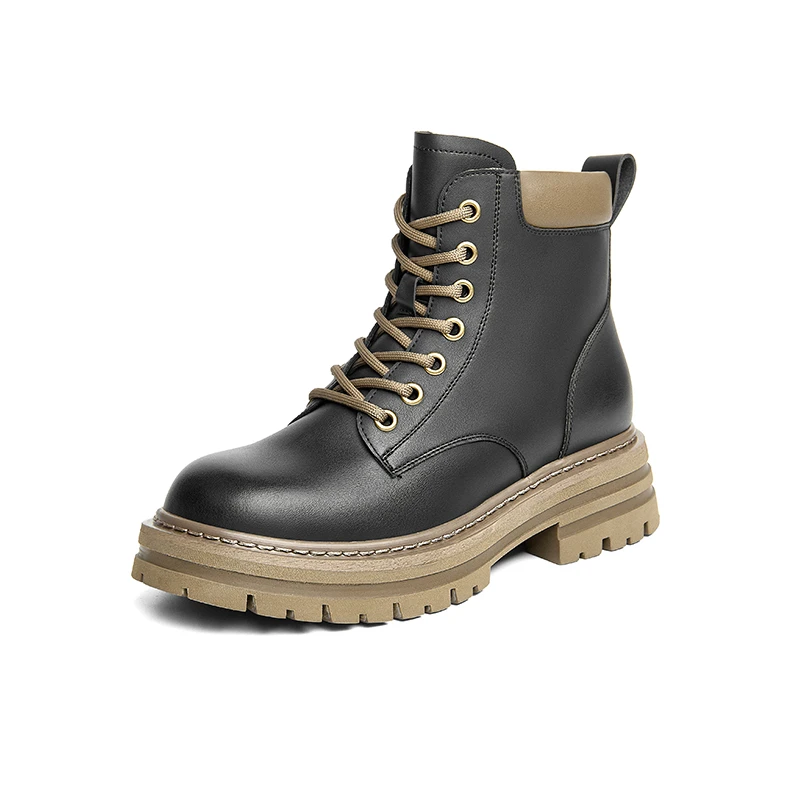 秋冬马丁靴女英伦风黑色爆款短靴子厚底增高复古百搭机车靴