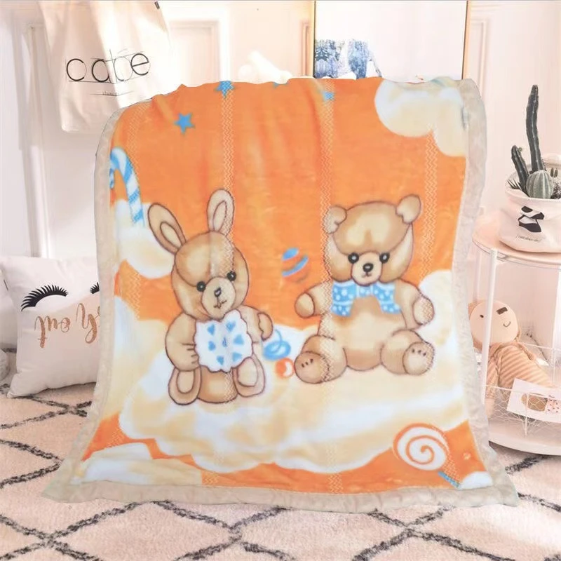 [外贸原单]午休毯100*120cm双层加厚婴儿包被沙发云毯被子儿童毯