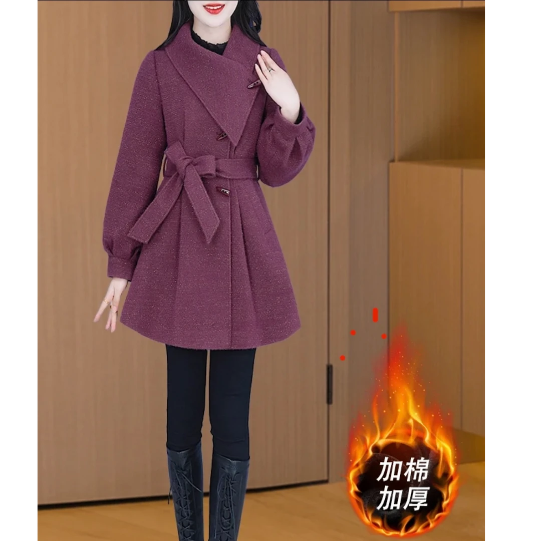 时尚气质韩版外套精致大衣减龄洋气外套秋冬