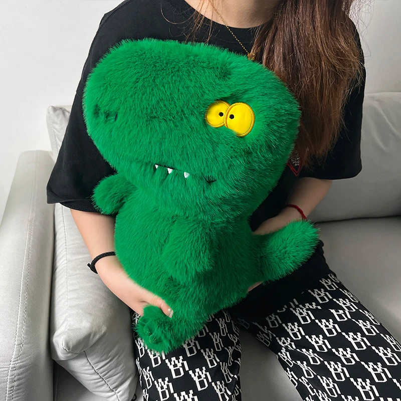 搞怪小绿魔龙玩偶毛绒玩具女生床上抱枕超软卡通恐龙公仔节日礼物