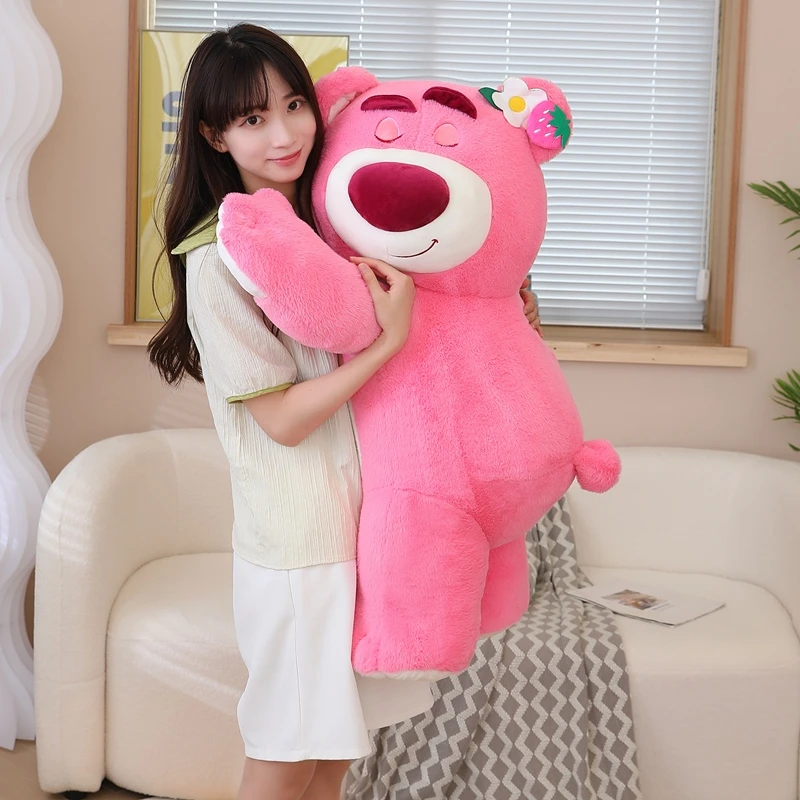 可爱草莓熊毛绒玩具抱着布娃娃抱枕趴趴熊玩偶公仔生日礼物女友