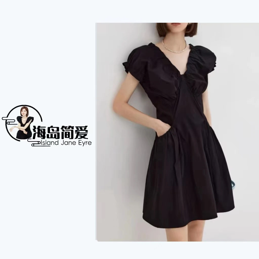 昂熙法式优雅收腰连衣裙 567