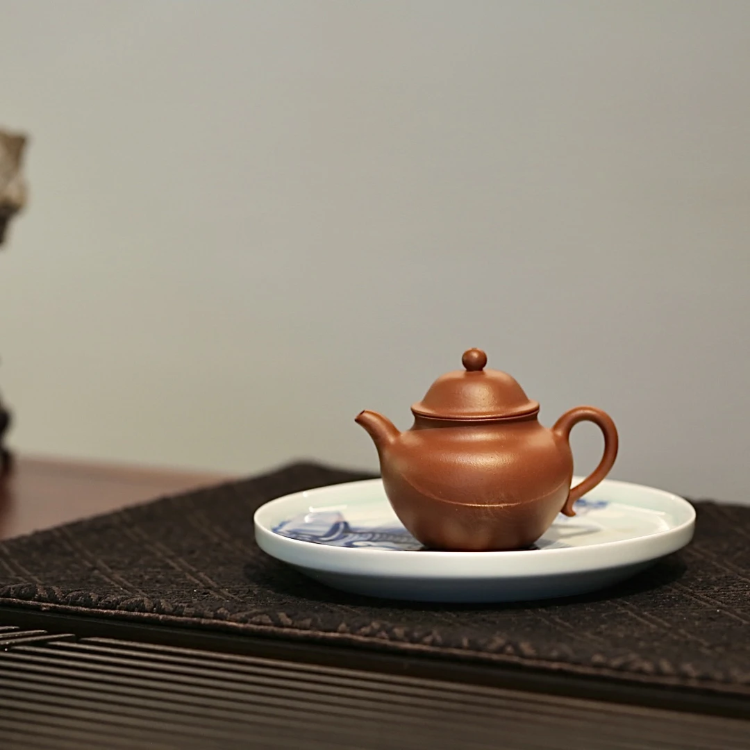 泥料优秀的赵庄朱泥『古莲子』薛俊珂全手抟制  140cc