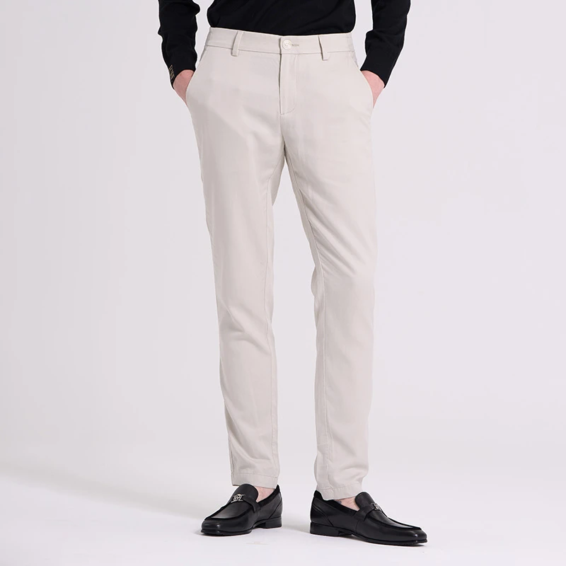 RARE威雅男裤浅卡其商务休闲裤秋冬新款柔软舒适男士裤子