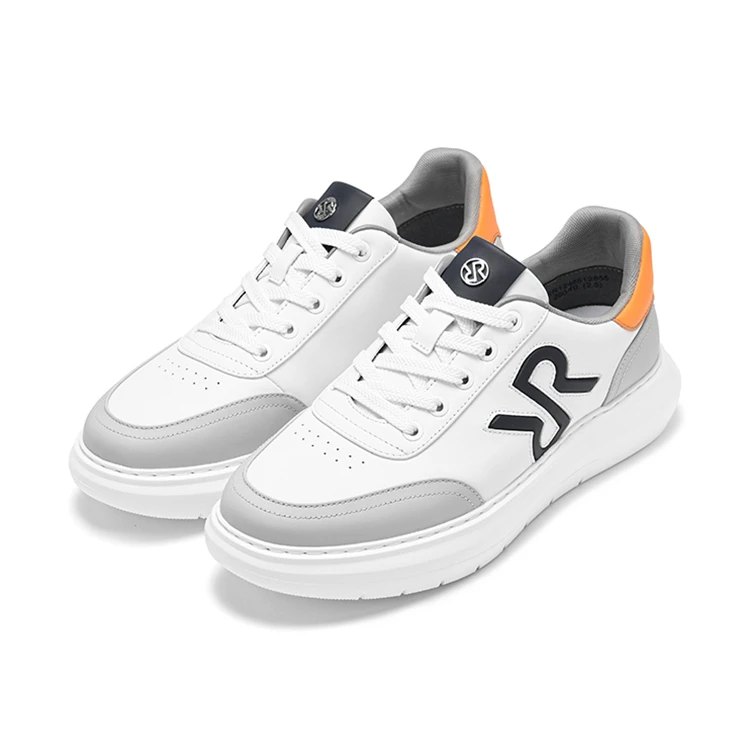 RARE威雅男鞋黑白两色撞色镶嵌LOGO百搭商务休闲运动鞋