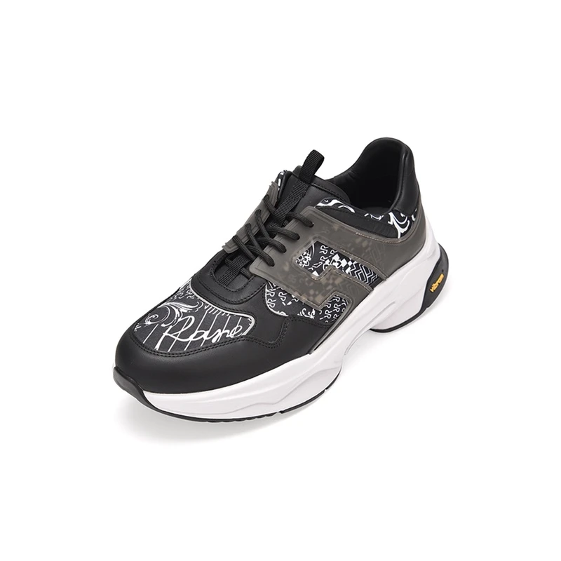 RARE威雅男鞋时尚潮流运动鞋经典黑色日常百搭款舒适休闲鞋