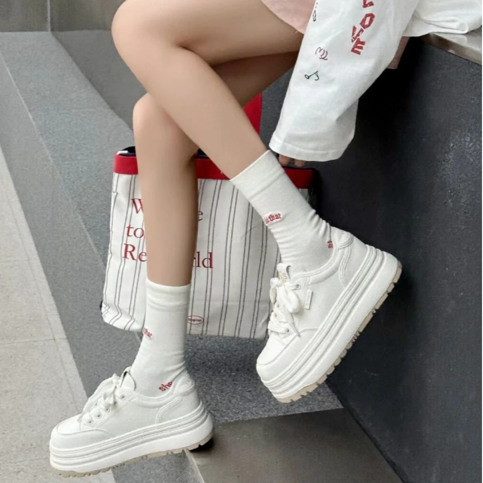 高蒂新款牛皮革时尚百搭轻便小白鞋厚底休闲板鞋244390B601