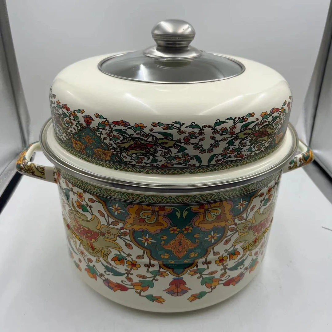 28cm【俄罗斯】蒸锅双层蒸锅带蒸格可视盖子加厚蒸锅不挑灶具