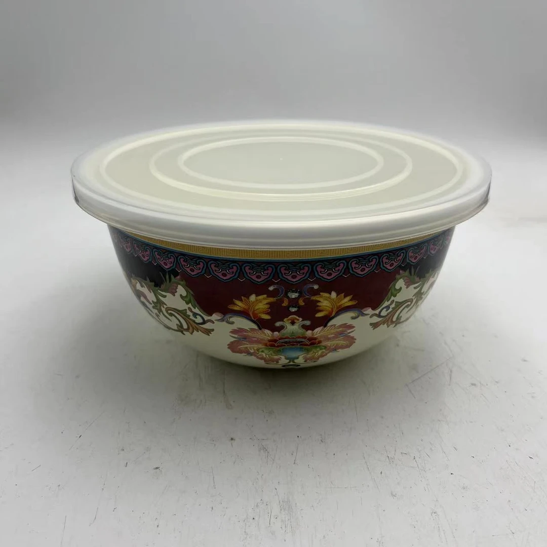 20cm【珍品】搪瓷珐琅保鲜碗带盖子