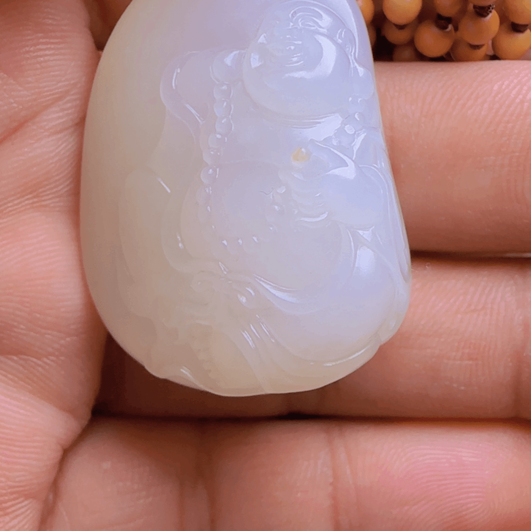 【闪购商品】和田玉吊坠(不含链)未镶嵌层**染