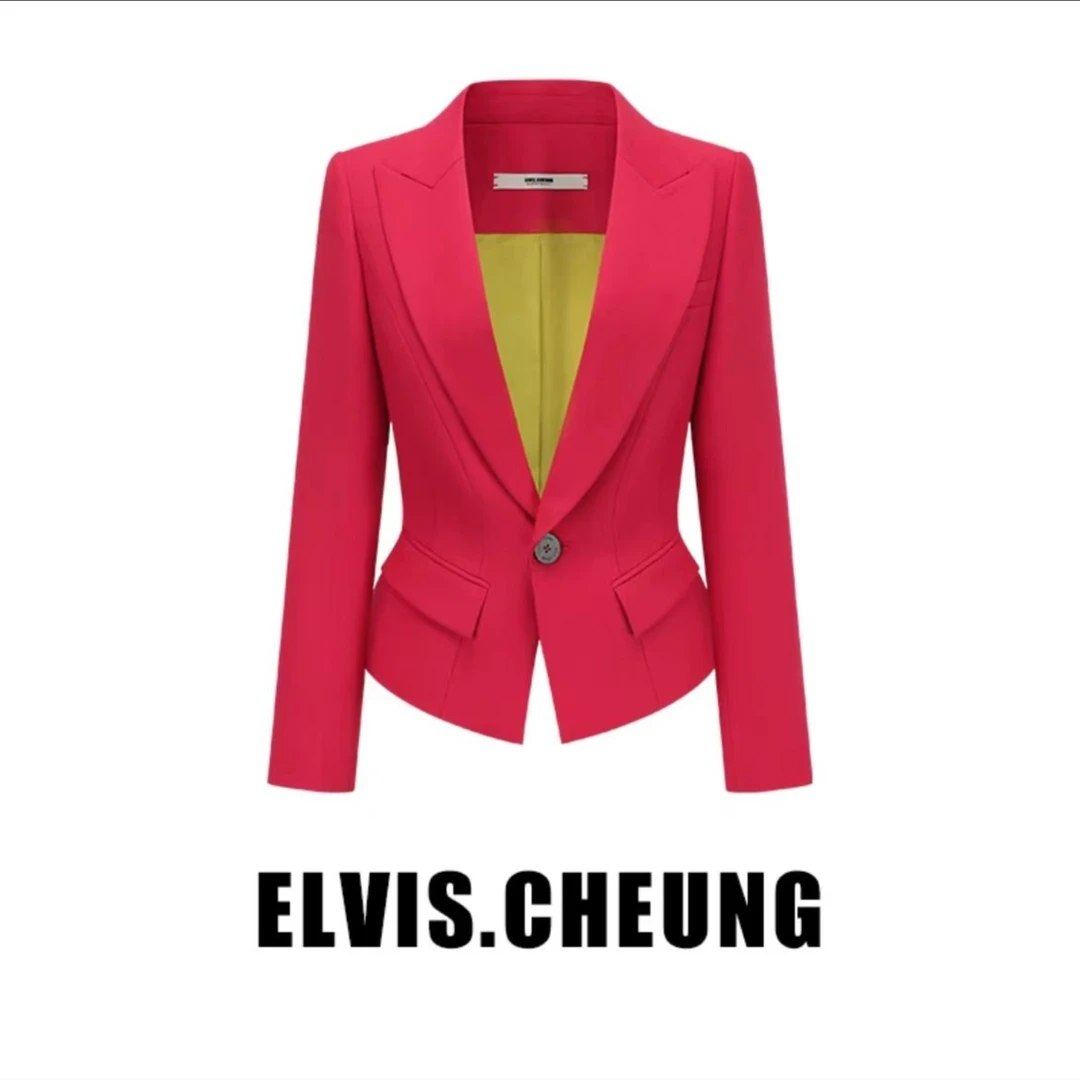 【张羽推荐】设计师ELVIS.CHEUNG精纺羊毛郁金香 短西装彩色西服