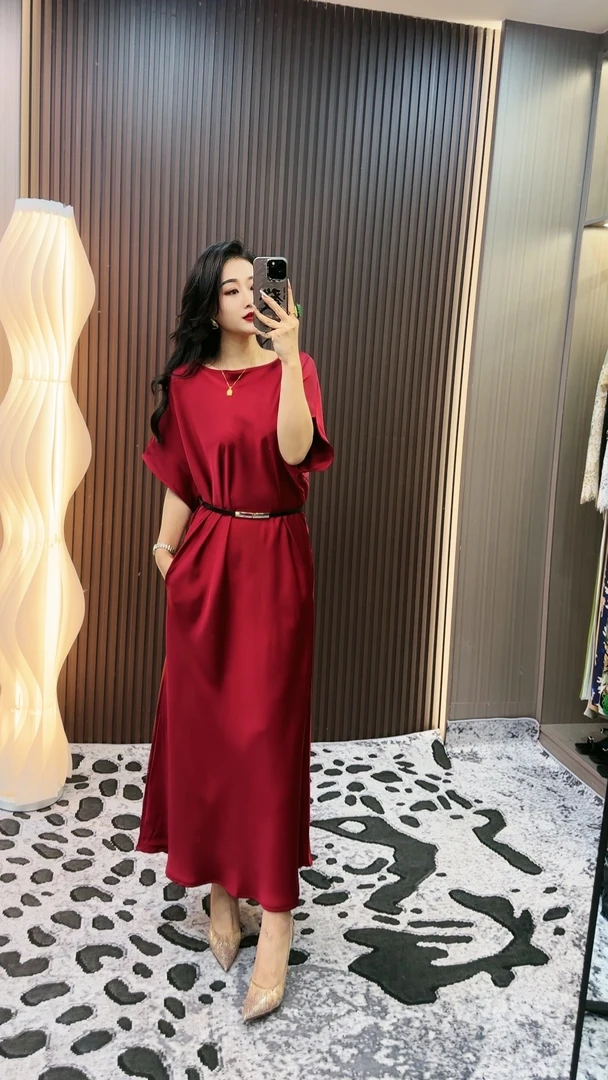 师小姐~定制8022夏季时尚气质轻奢洋气宽松连衣裙