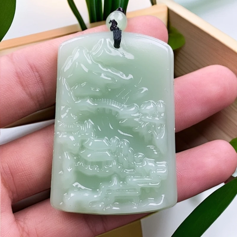 山水牌..手工男女同款单面时尚经典百搭精美吊坠