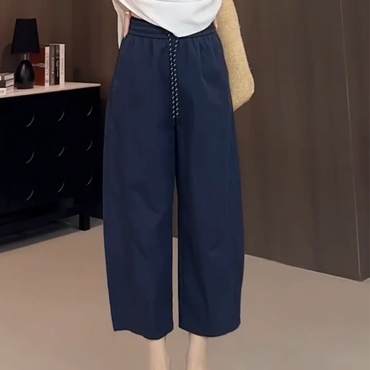萝卜裤女夏季薄款九分奶奶裤显瘦哈伦裤大码阔腿裤遮肉减龄老爹裤
