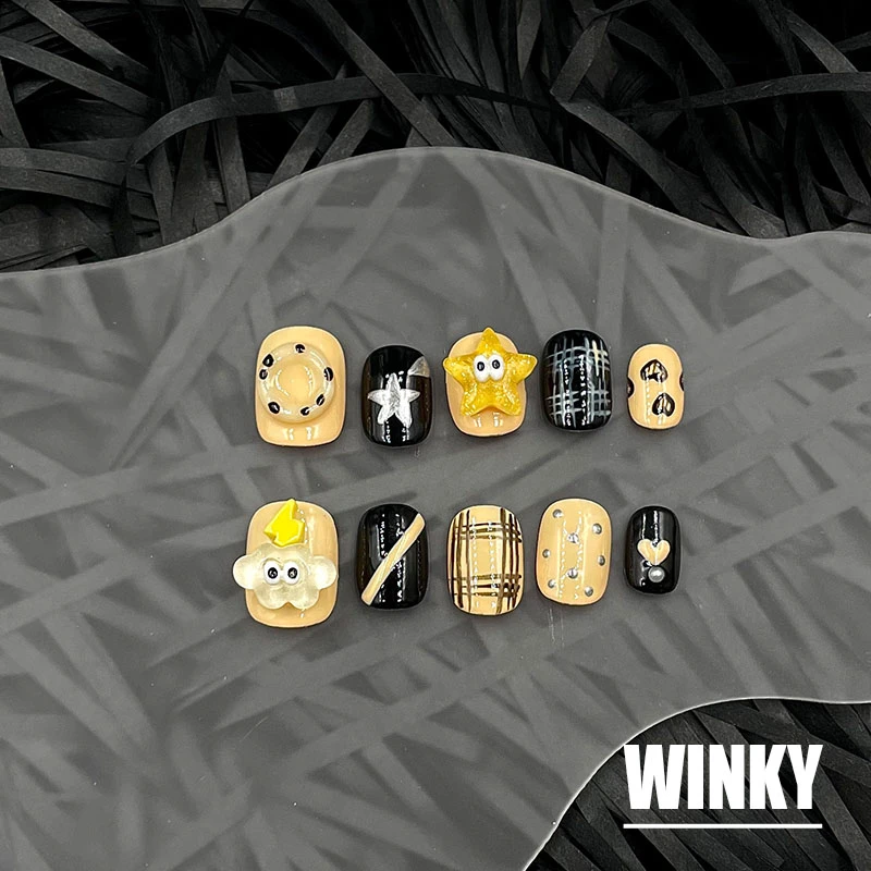 【WINKY 运气】W162 纯手工穿戴甲片 WINKY 运气美甲饰品穿戴甲片